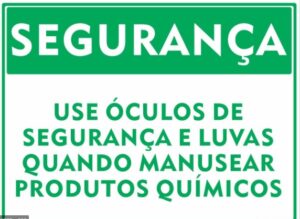 sinalização de segurança dos produtos químicos